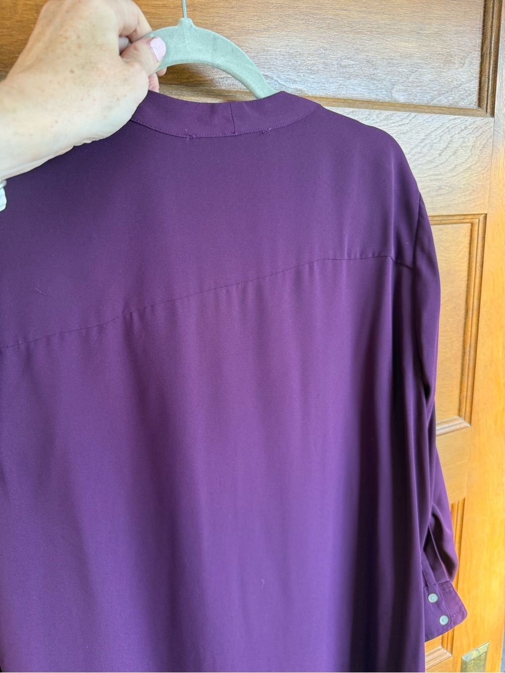 Rose & Olive Deep Plum Button-Down Shirt - Picture 2 of 4